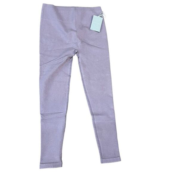 Everlane XL Purple Knit Seamless Ankle Leggings Pull On Elastic Waist Stretch NW - Picture 1 of 4